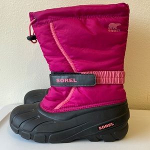 Sorel big kids snow boot in pink
